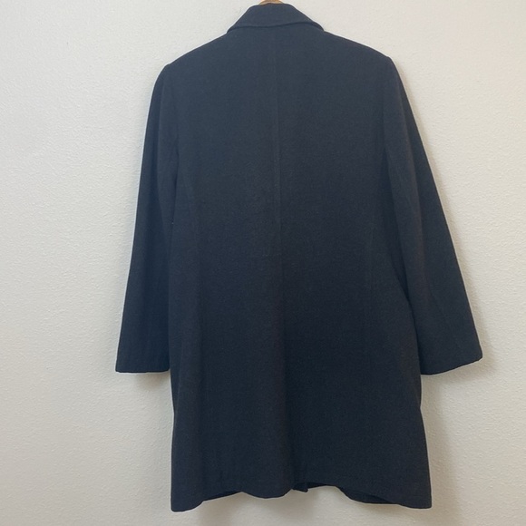 EUC harve benard by benard holtzman Charcoal Gray Wool Cashmere blend Overcoat - Picture 2 of 5